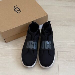UGG Black and White Slip-On Sneakers